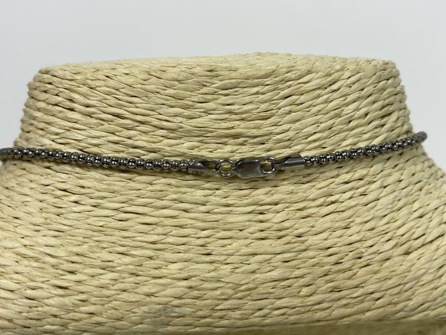 Sterling Silver Pendant With Sterling Silver Chain Necklace 11.7g [Photo 7]