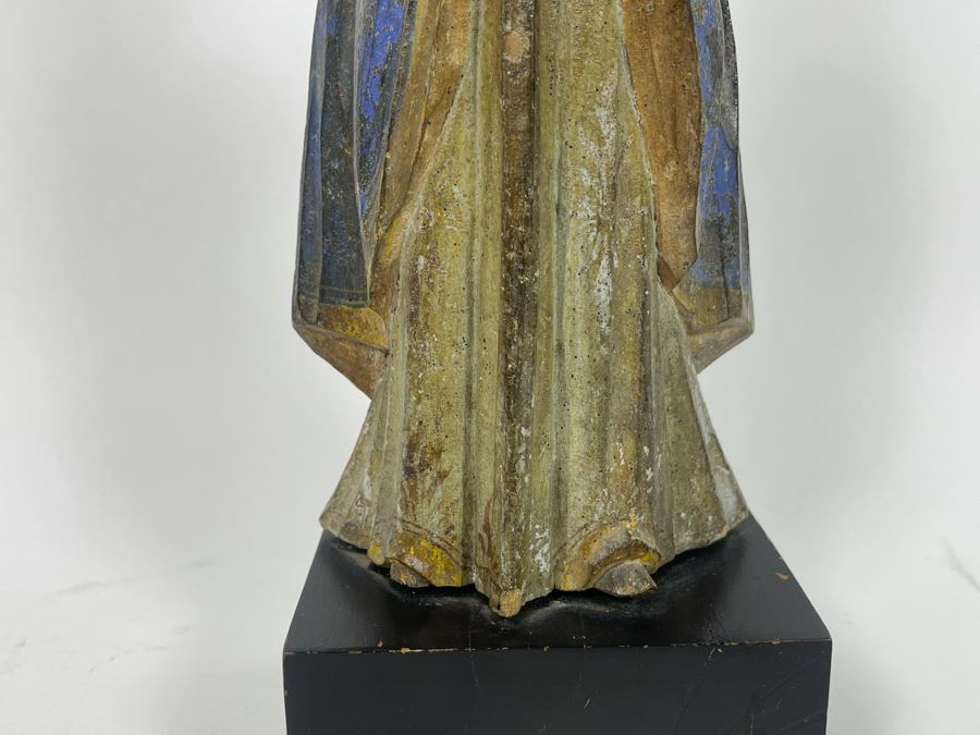 Vintage Hand-Painted Carved Wooden Figure 13.5H [Photo 6]
