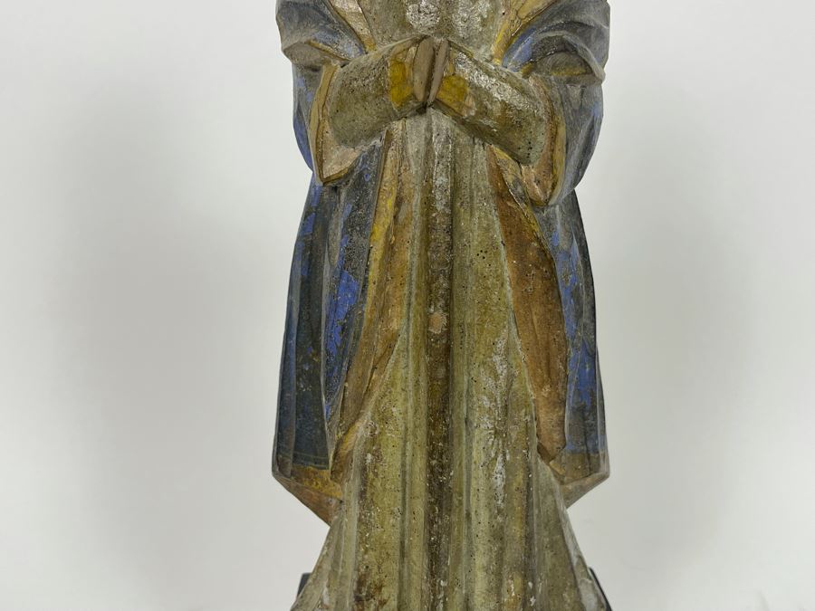 Vintage Hand-Painted Carved Wooden Figure 13.5H [Photo 5]