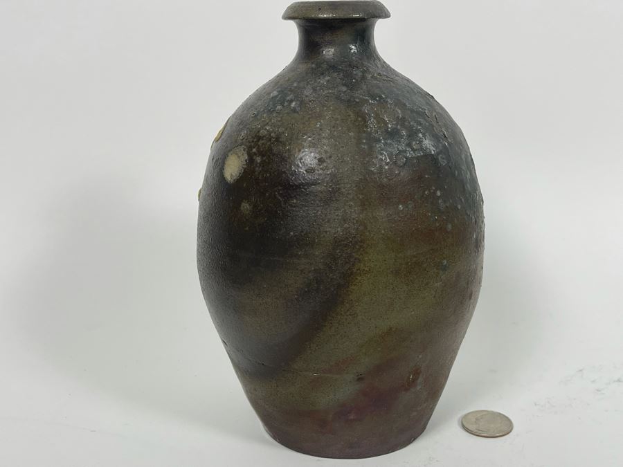 Glazed Art Pottery Vase 8H [Photo 7]