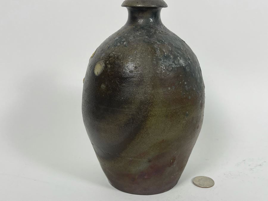 Glazed Art Pottery Vase 8H [Photo 6]