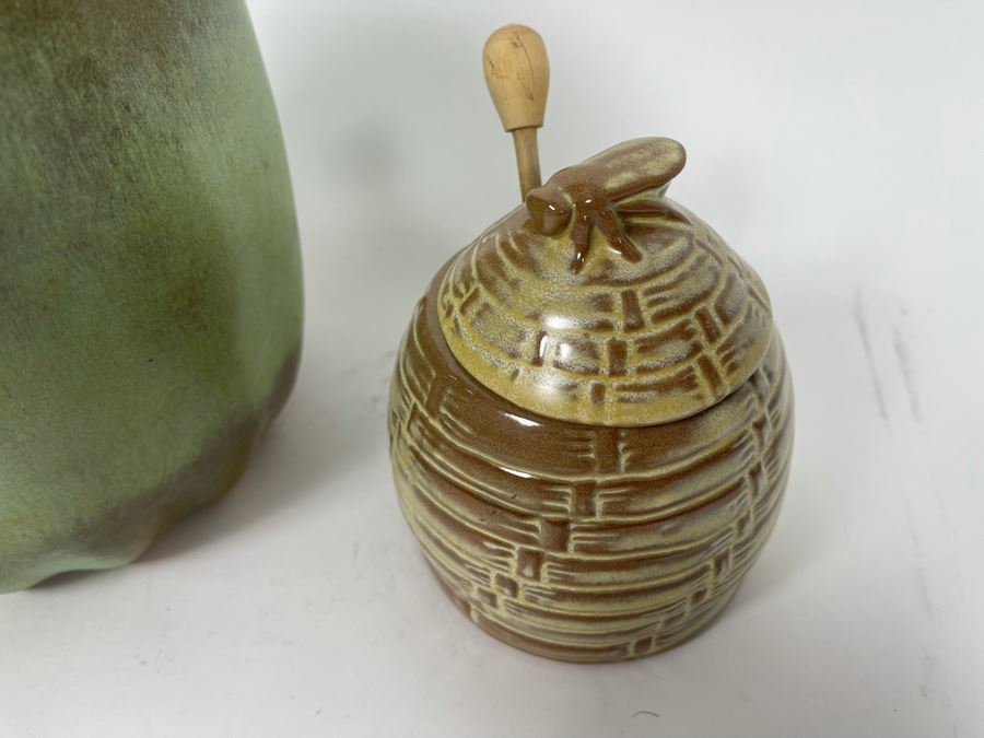 Frankoma Pottery Cookie Jar And Frankoma Pottery Honey Pot [Photo 5]