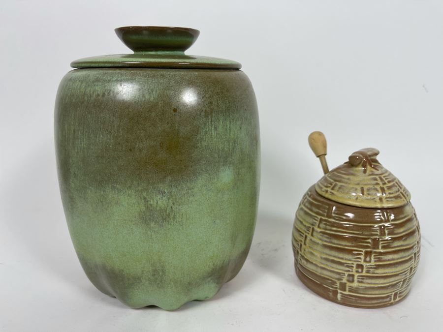 Frankoma Pottery Cookie Jar And Frankoma Pottery Honey Pot [Photo 3]