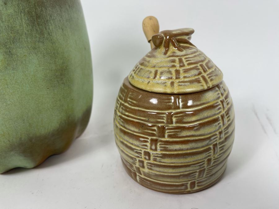 Frankoma Pottery Cookie Jar And Frankoma Pottery Honey Pot [Photo 4]