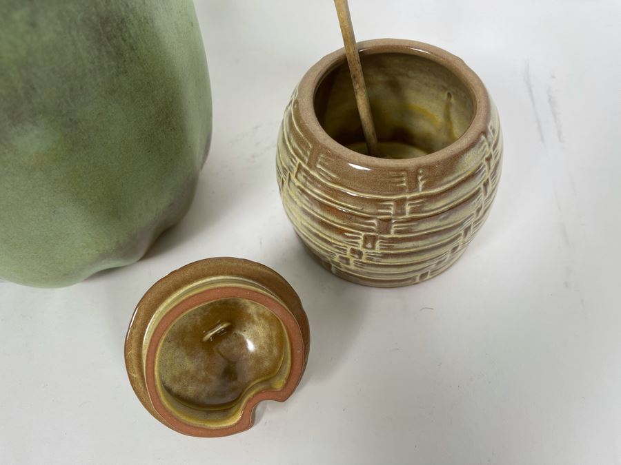 Frankoma Pottery Cookie Jar And Frankoma Pottery Honey Pot [Photo 6]