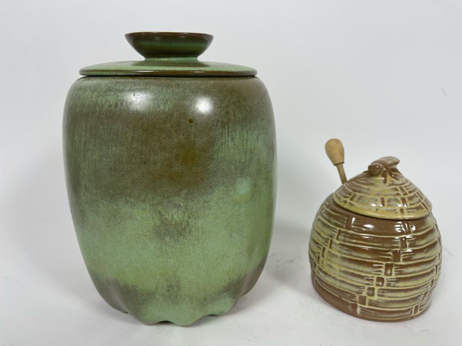 Frankoma Pottery Cookie Jar And Frankoma Pottery Honey Pot [Photo 2]