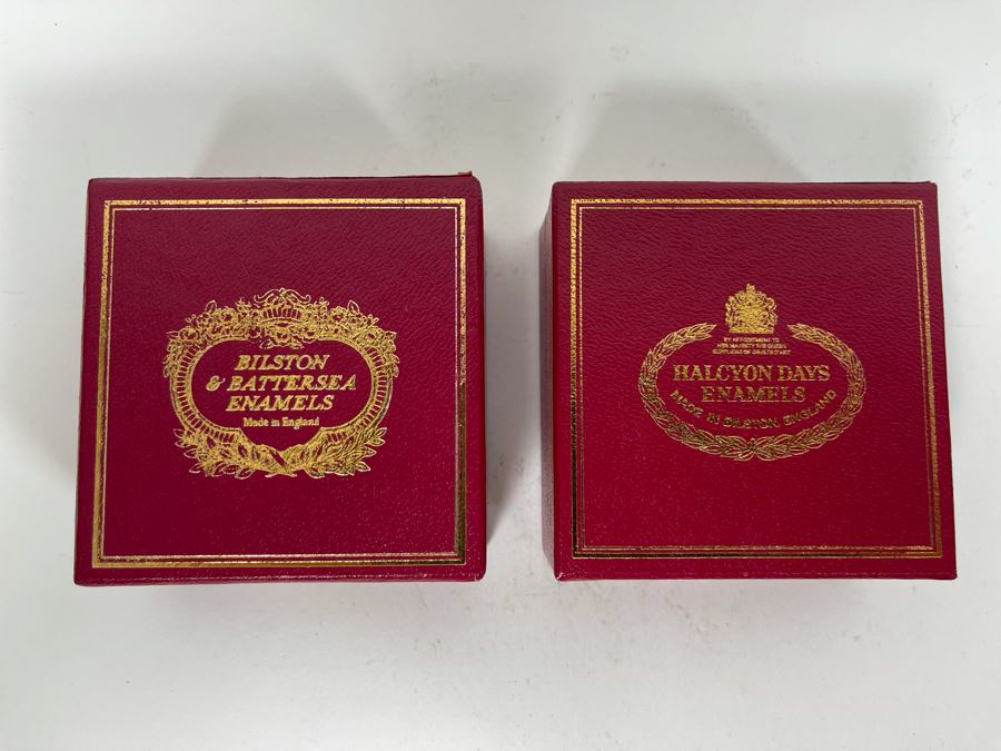 Halcyon Days Enamels England Christmas Enamel Boxes From 1979 And 1980 With Boxes [Photo 8]