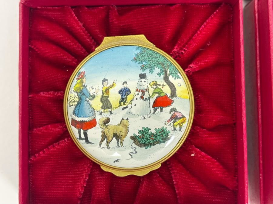 Halcyon Days Enamels England Christmas Enamel Boxes From 1979 And 1980 With Boxes [Photo 4]