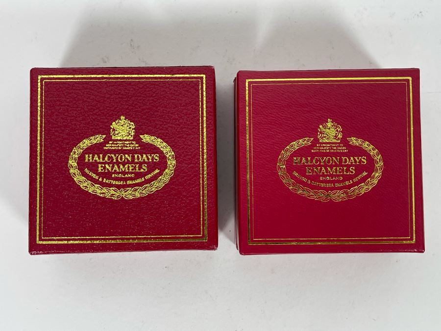 Halcyon Days Enamels England Christmas Enamel Boxes From 1987 And 1988 With Boxes [Photo 7]