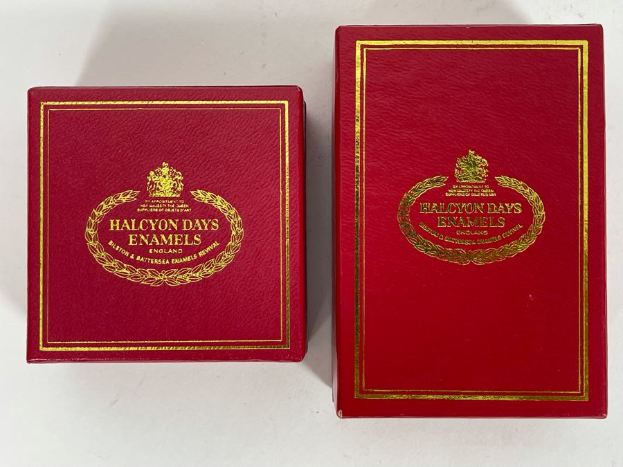 Halcyon Days Enamels England Christmas Enamel Boxes From 1989 And 1990 With Boxes [Photo 7]