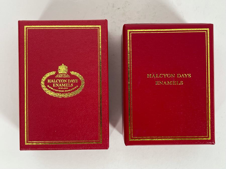 Halcyon Days Enamels England Christmas Enamel Boxes From 1991 And 1992 With Boxes [Photo 7]