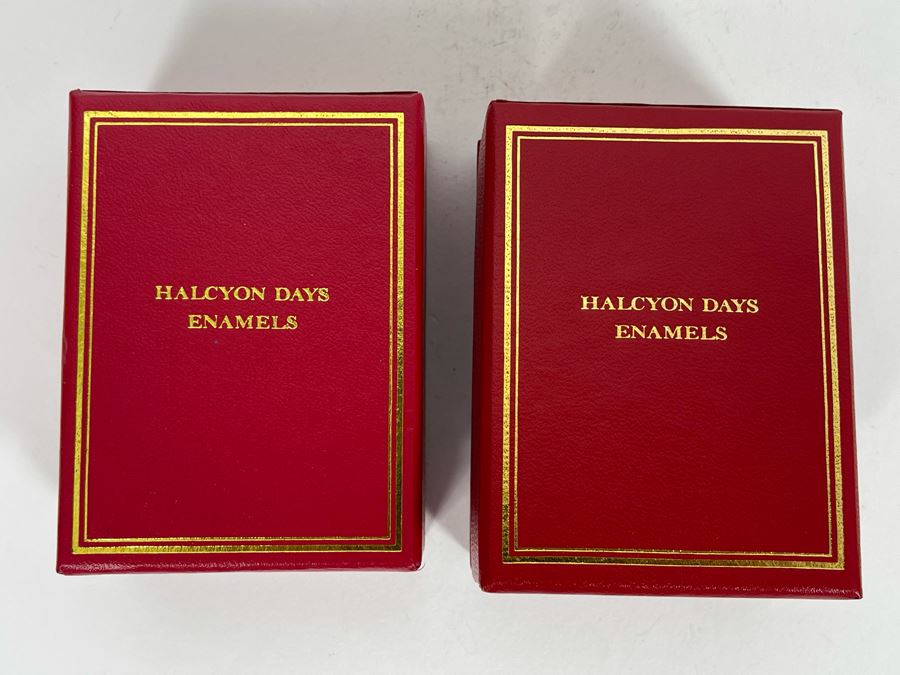 Halcyon Days Enamels England Christmas Enamel Boxes From 1993 And 1994 With Boxes [Photo 7]