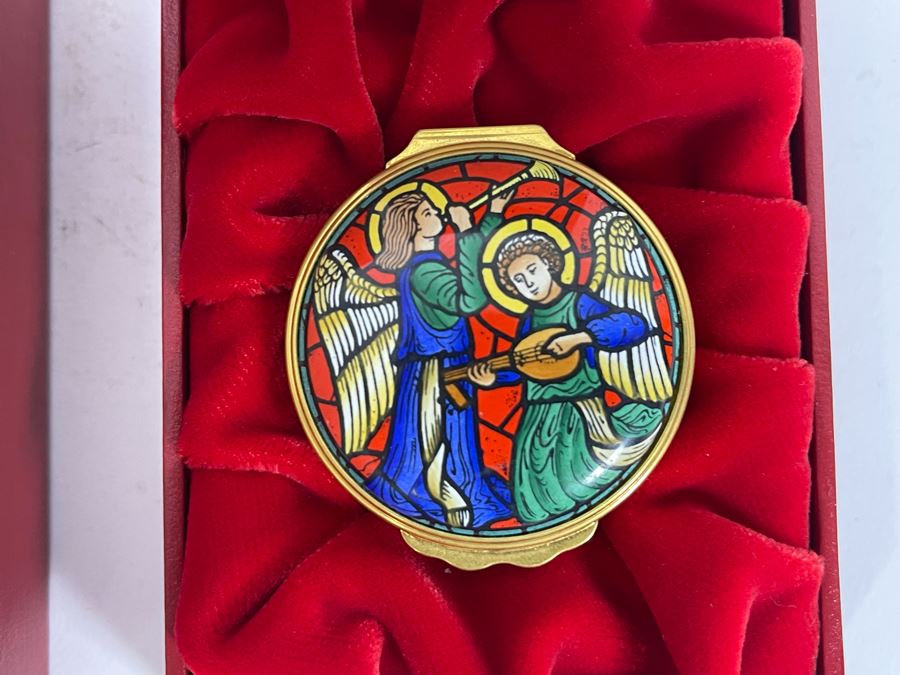 Halcyon Days Enamels England Christmas Enamel Boxes From 1997 And 1998 With Boxes [Photo 4]