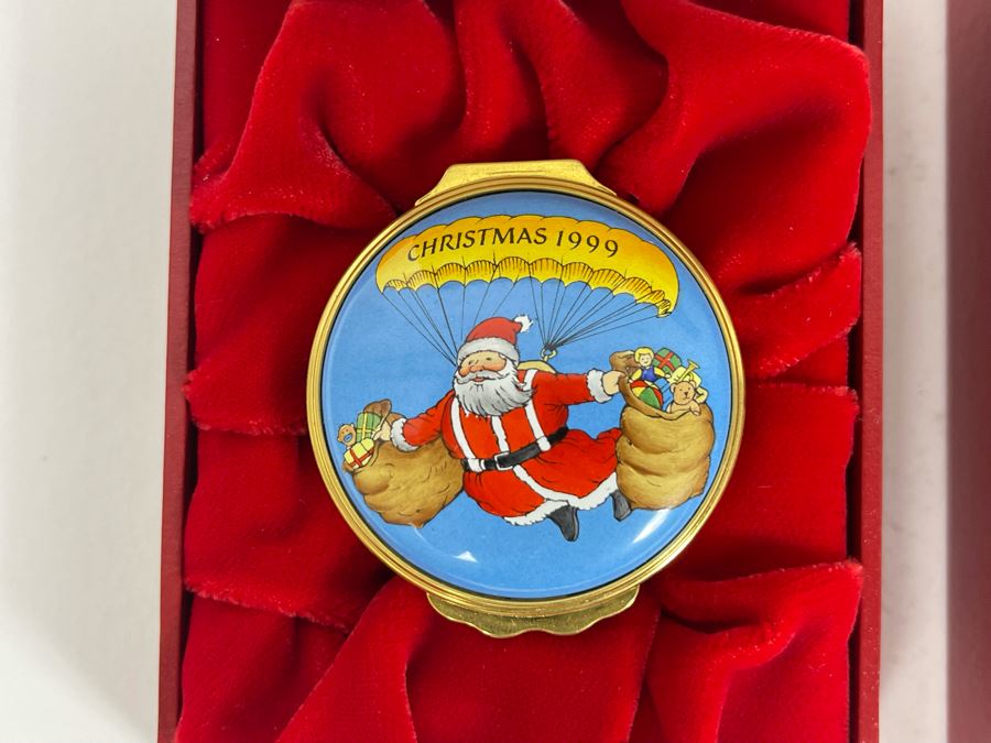 Halcyon Days Enamels England Christmas Enamel Boxes From 1999 And 2000 With Boxes [Photo 3]