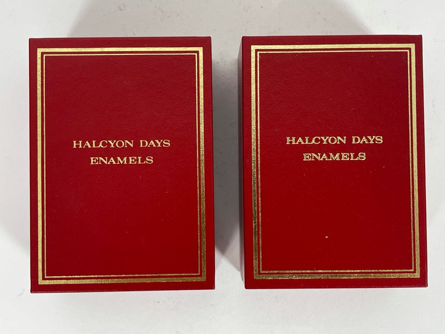 Halcyon Days Enamels England Christmas Enamel Boxes From 1999 And 2000 With Boxes [Photo 8]