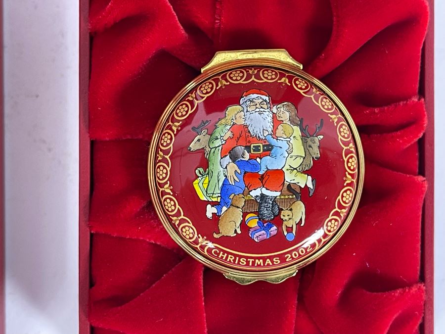 Halcyon Days Enamels England Christmas Enamel Boxes From 2001 And 2002 With Boxes [Photo 4]