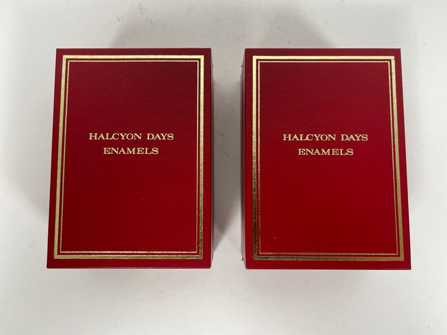 Halcyon Days Enamels England Christmas Enamel Boxes From 2003 And 2004 With Boxes [Photo 8]