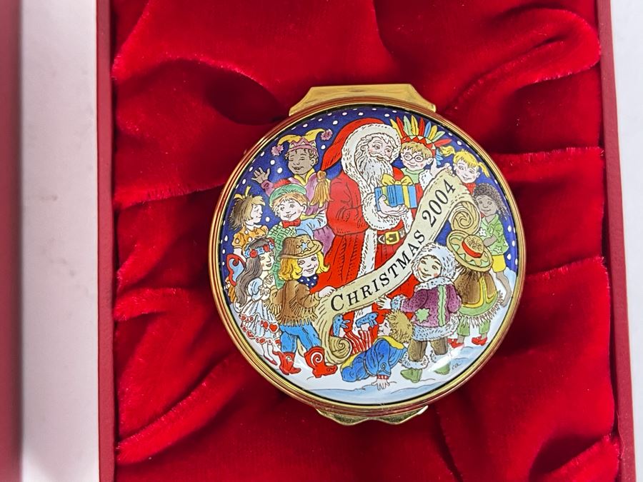 Halcyon Days Enamels England Christmas Enamel Boxes From 2003 And 2004 With Boxes [Photo 4]