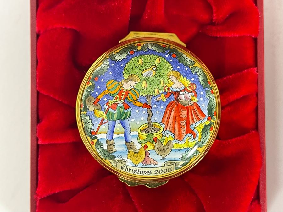 Halcyon Days Enamels England Christmas Enamel Boxes From 2005 And 2006 With Boxes [Photo 3]