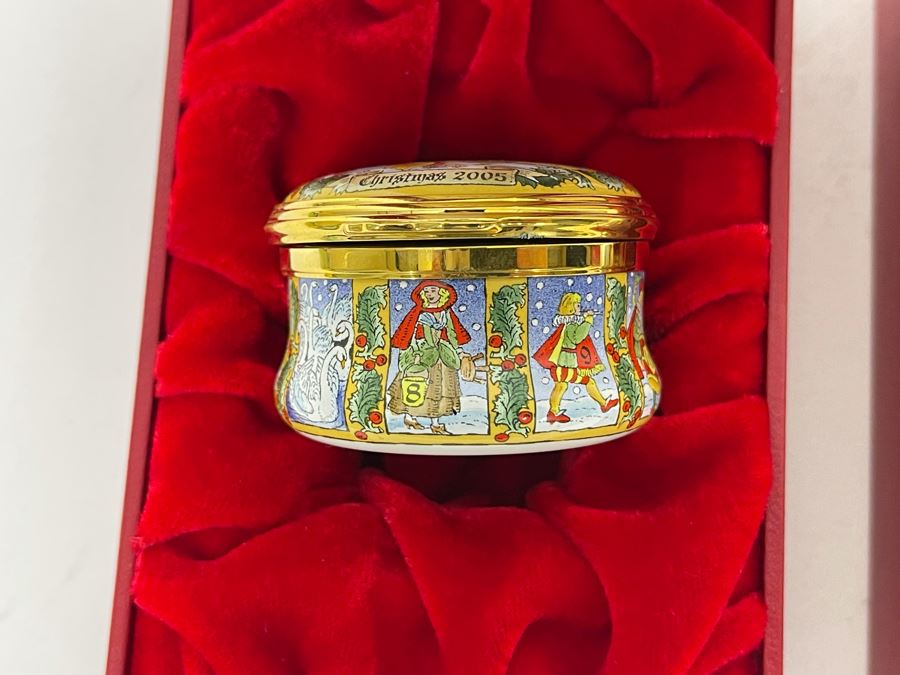 Halcyon Days Enamels England Christmas Enamel Boxes From 2005 And 2006 With Boxes [Photo 5]