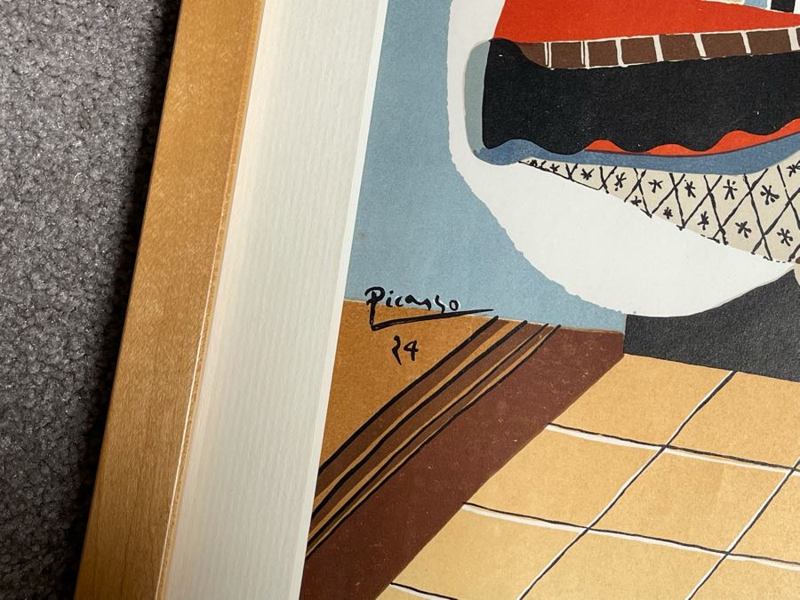 1958 Lithographic Pablo Picasso Poster From Collection Of Solomon Guggenheim New York Printer's Proof From The Collection And Archives Of Ateliers Mourlot In Paris With Certificate Of Authenticity In Excellent Condition 25.5 X 20.5 [Photo 3]