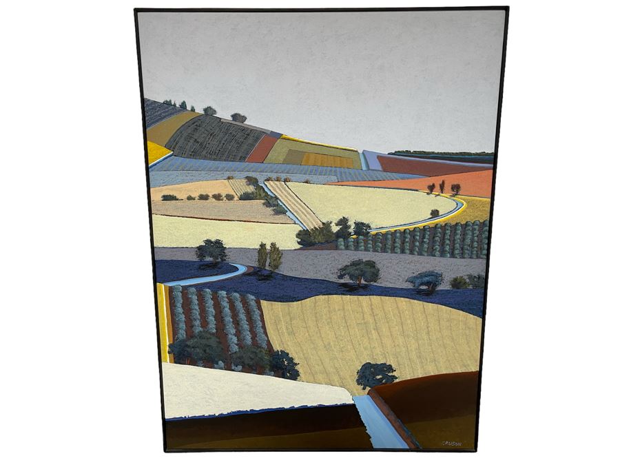 Jon Jay Cruson Original Acrylic Painting Titled 'Summer Fields' From Portland Art Museum 49W X 36.5H Retails $3,200 [Photo 2]