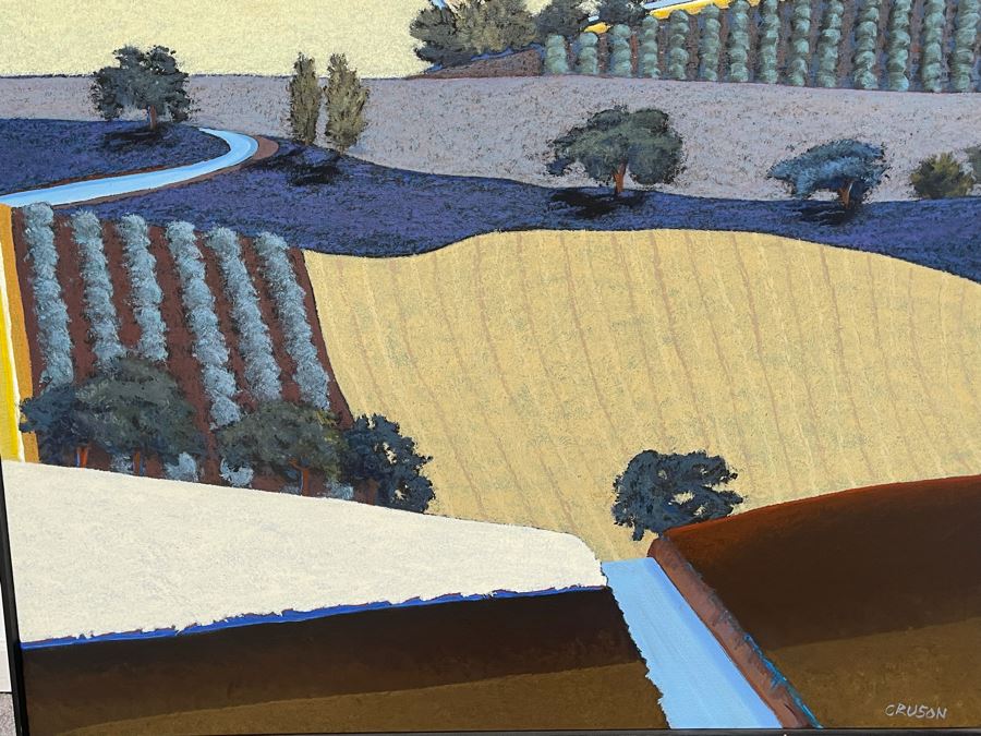 Jon Jay Cruson Original Acrylic Painting Titled 'Summer Fields' From Portland Art Museum 49W X 36.5H Retails $3,200 [Photo 6]