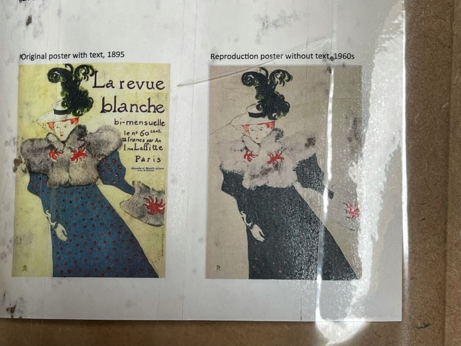 Henri De Toulouse-Lautrec La Revue Blanche 1895 Silkscreen Reproduction 1960s Poster Framed 28.5W X 40.5 [Photo 8]