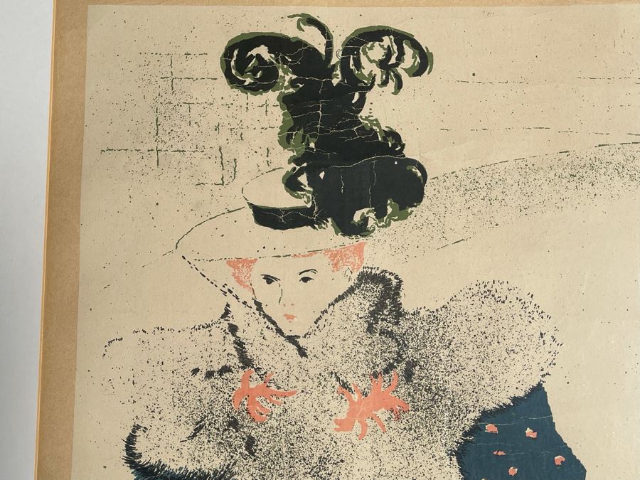 Henri De Toulouse-Lautrec La Revue Blanche 1895 Silkscreen Reproduction 1960s Poster Framed 28.5W X 40.5 [Photo 3]