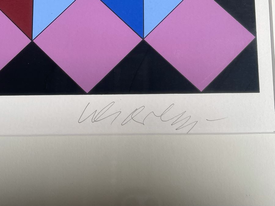 Victor Vasarely Hand-Signed Limited Edition Print 67 Of 200 From The Helios Suite Framed 16 X 20 [Photo 5]