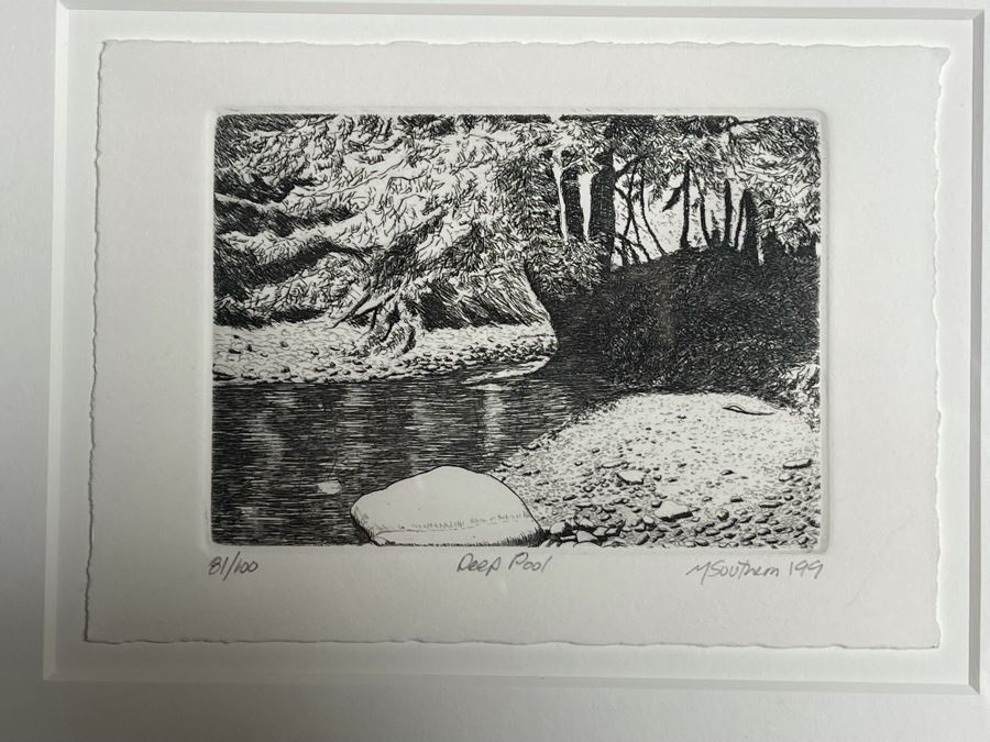 Pair Of Framed Sets Of Ten Hand-Signed Landscape And Still Life Prints From The Portland Art Museum 1999 Each Frame 14 X 35 - See Photos For Artists [Photo 11]