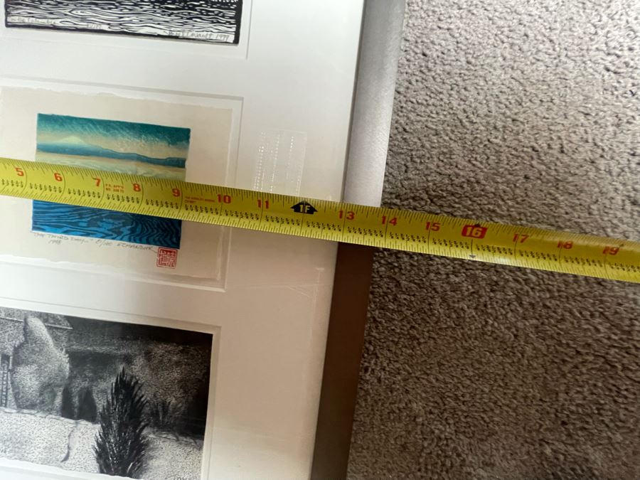 Pair Of Framed Sets Of Ten Hand-Signed Landscape And Still Life Prints From The Portland Art Museum 1999 Each Frame 14 X 35 - See Photos For Artists [Photo 27]