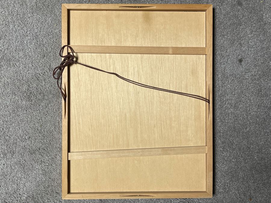 Hasegawa Sadanobu IV Japanese Woodcut Print Titled 'Black Cat' Framed 12 X 15.5 [Photo 7]