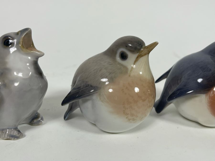 Set Of Three Porcelain Birds From Denmark Royal Copenhagen [Photo 5]