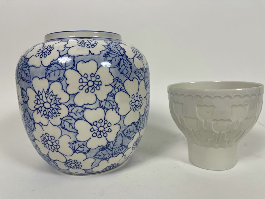 Lenox Painted Indigo Vase 6.5H And Rorstrand Sweden Cup [Photo 3]