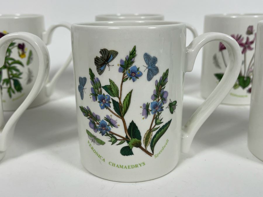 Set Of Eight Coffee Cups From The Botanic Garden Portmeirion / Susan Williams-Ellis [Photo 4]