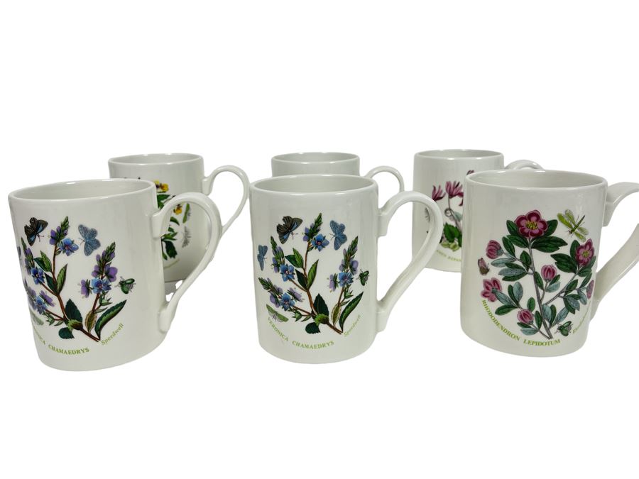 Set Of Eight Coffee Cups From The Botanic Garden Portmeirion / Susan Williams-Ellis [Photo 1]