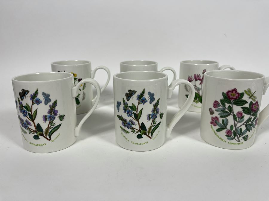 Set Of Eight Coffee Cups From The Botanic Garden Portmeirion / Susan Williams-Ellis [Photo 3]