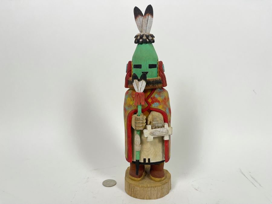 Hand Carved Hand-Painted Kachina Aholi By Ronald Adams Sr. Tewa / Hopi Native American 11.5H Retails $250 [Photo 3]