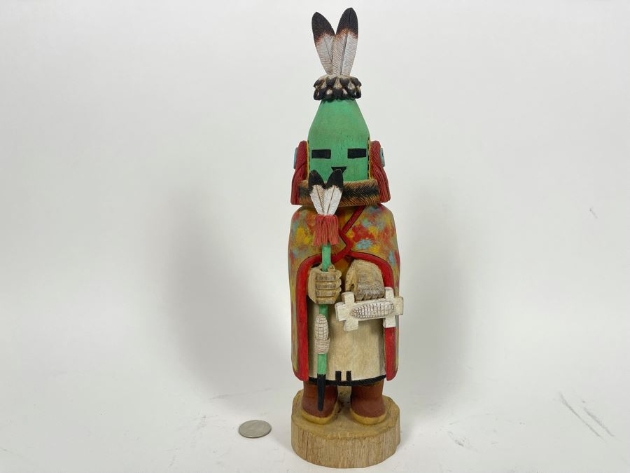 Hand Carved Hand-Painted Kachina Aholi By Ronald Adams Sr. Tewa / Hopi Native American 11.5H Retails $250 [Photo 2]