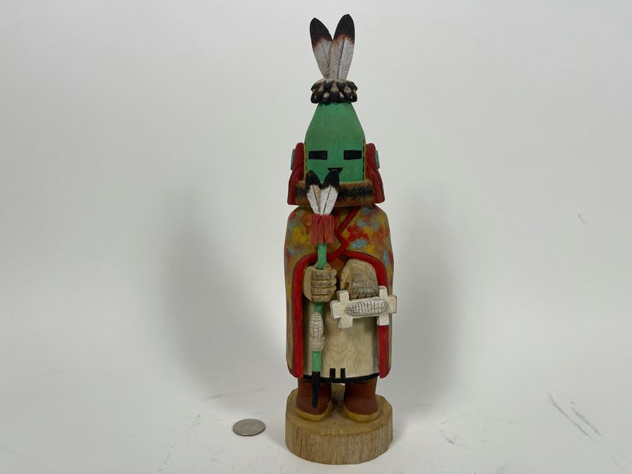Hand Carved Hand-Painted Kachina Aholi By Ronald Adams Sr. Tewa / Hopi Native American 11.5H Retails $250 [Photo 4]