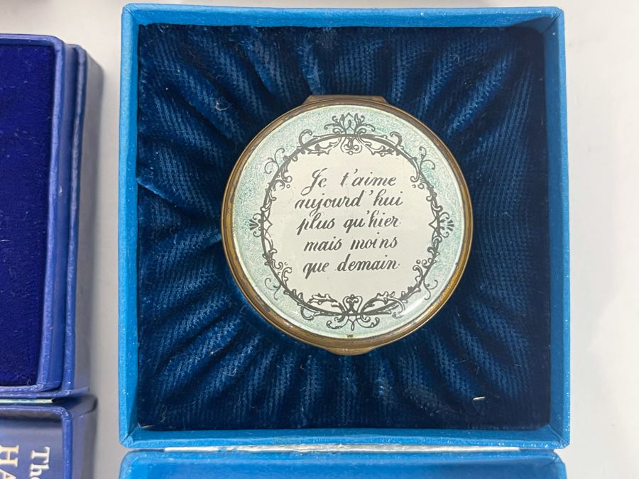 Set Of Six Halcyon Days Enamels England Enamel Boxes With Boxes [Photo 8]