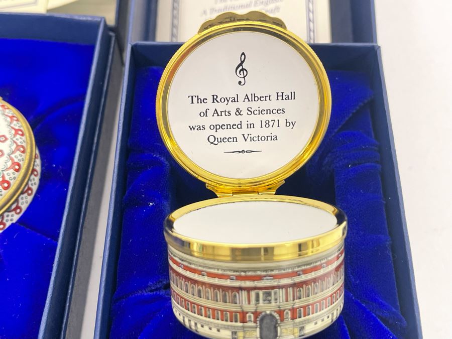 Set Of Six Halcyon Days Enamels England Enamel Boxes With Boxes [Photo 6]