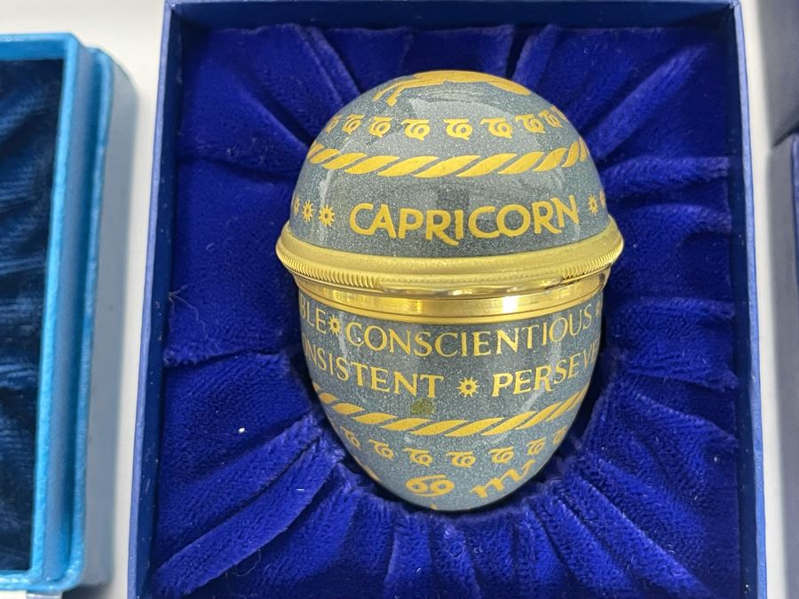 Set Of Six Halcyon Days Enamels England Enamel Boxes With Boxes [Photo 8]