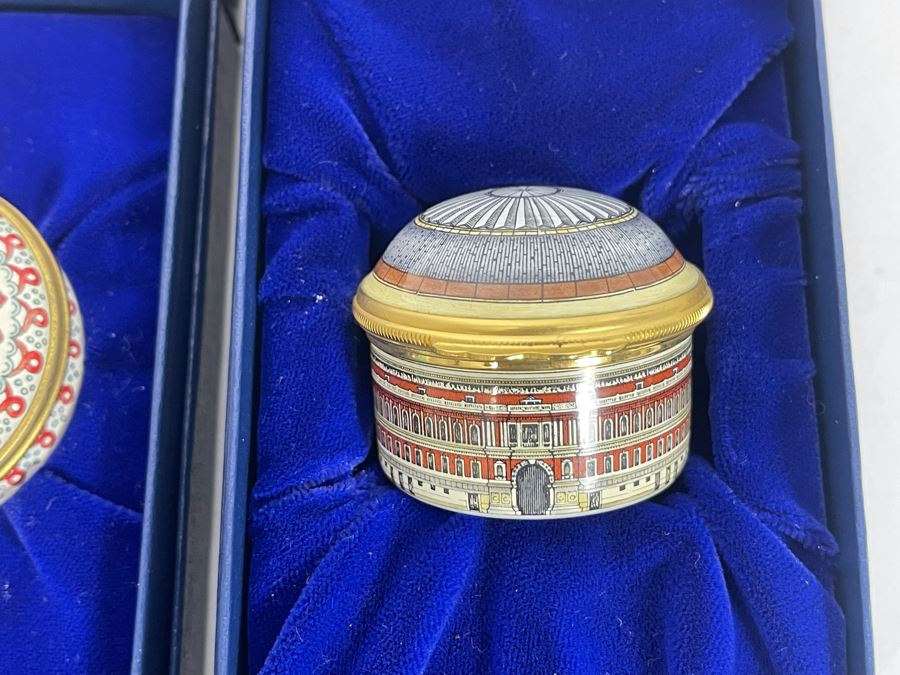 Set Of Six Halcyon Days Enamels England Enamel Boxes With Boxes [Photo 5]