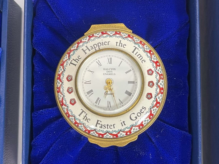 Set Of Six Halcyon Days Enamels England Enamel Boxes With Boxes [Photo 4]