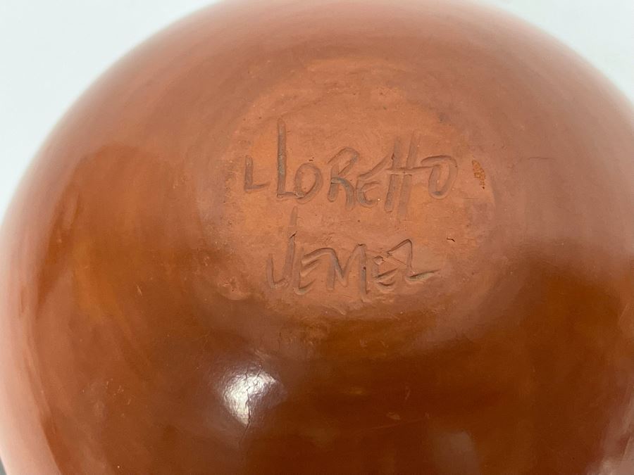 Native American L Loretto Jemez Pueblo Pottery 4W X 3H [Photo 11]