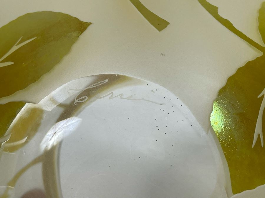 Signed Correia Etched Art Glass Bowl Limited Edition LE 2000 8W X 4.5H [Photo 13]