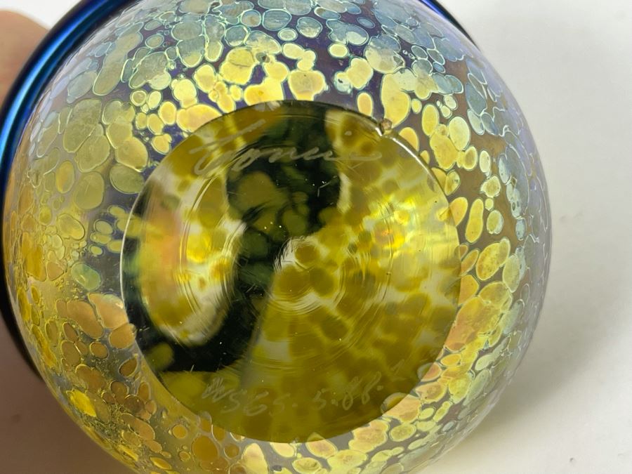 Signed Correia Art Glass Snake Paperweight (Small Part Of Tail Is Missing) 3W [Photo 11]