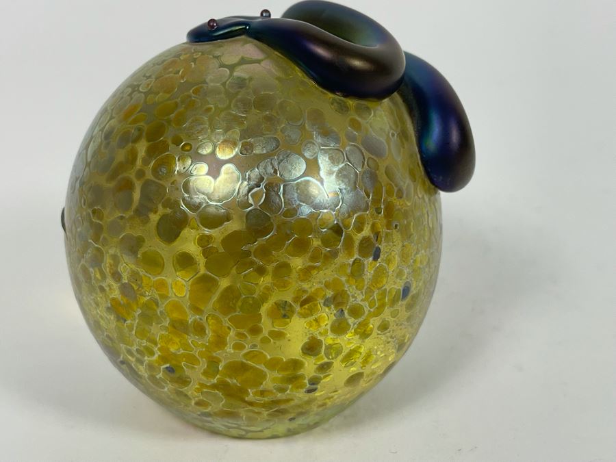 Signed Correia Art Glass Snake Paperweight (Small Part Of Tail Is Missing) 3W [Photo 7]